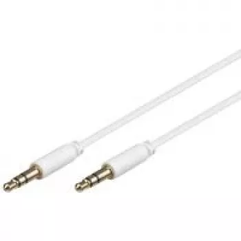 Wentronic Goobay 3,5 mm garso jungiamasis laidas, baltas, 2 m - 3,5 mm kištukas (3 kontaktai, stereo) > 3,5 mm kištukas (3 kontaktai, stereo) (69113)