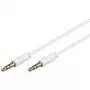 Wentronic Goobay 3,5 mm garso jungiamasis laidas, baltas, 2 m - 3,5 mm kištukas (3 kontaktai, stereo) > 3,5 mm kištukas (3 kontaktai, stereo) (69113)