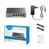 CUDY GS105P 5 prievadų Gigabit PoE+ valdiklis 36W