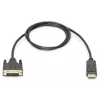 ASM AK-340301-030-S ASSMANN Kabelis DisplayPort 1.1a su fiksatoriumi Tipas DP/DVI-D (24+1) Kištukas/Kištukas Juodas 3m