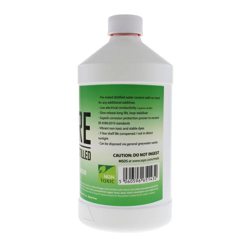 Aušinimo skystis XSPC Pure Coolant 1 L, žalia UV reaktyvi, skirta PC skysčio aušinimo sistemoms