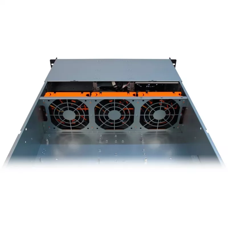 Inter-Tech 3U-30255 Rack Juodas, Nerūdijantis plienas