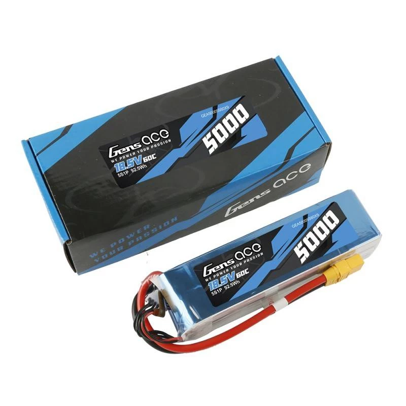 Akumuliatorius Gens ace GEA50005S60X Blue White 5000mAh 18,5V 60C 5S1P LiPo
