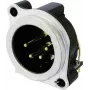 Neutrik NC4MBH kištukas XLR – juodas, bronzinis, metalinis, poliamidas, plienas, cinkas, žalvaris, IP40, 1,5 V