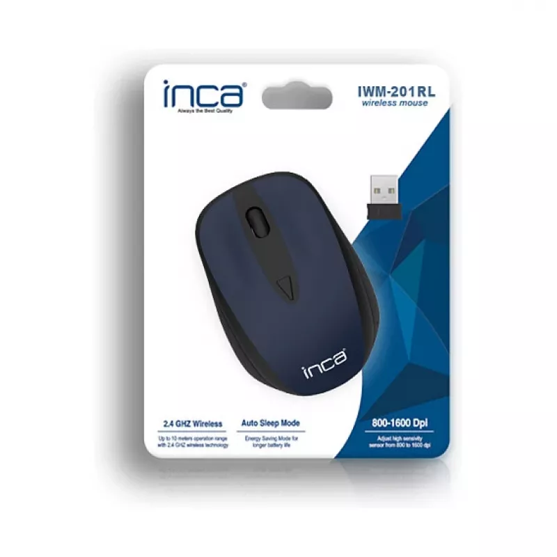 Cian Technology GmbH INCA pelė IWM-201RL Nano-USB belaidė 1600 DPI BL/SW mažmeninė