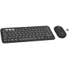 Belaidis klaviatūros ir pelės rinkinys Logitech Pebble 2 Combo QWERTZ vokiškas grafitas