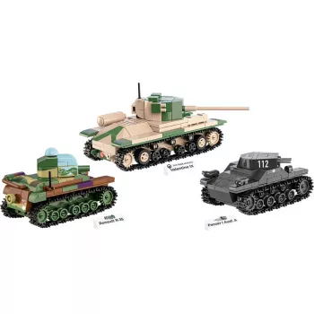 Konstruktorius COBI Renault R35, Valentine IX, Panzer I 595 dalių