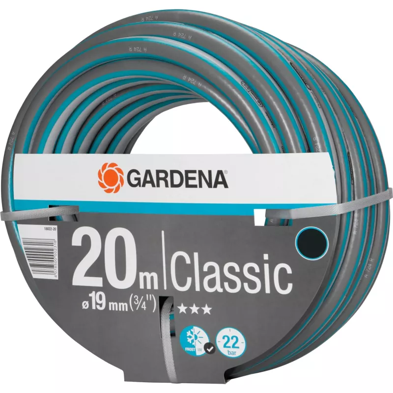 Sodo žarna Gardena 18022-20 20 m PVC viršžeminė pilka oranžinė