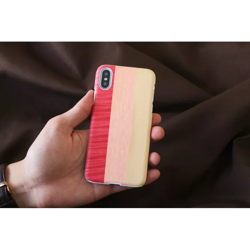 Apsauginis dėklas man and wood iPhone X/XS — pink pie white