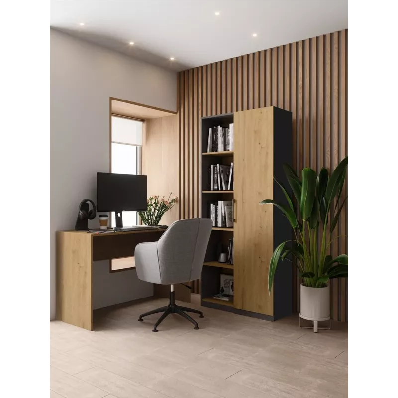 Biuro spintos viršus Topeshop RD-80 ANT/ART KPL, 10 lentynų, medžio drožlių plokštė, 800×300×1820 mm