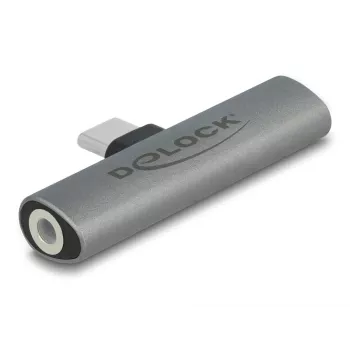 DeLOCK 64186 laido lyties keitiklis USB Type-C į USB Type-C + 3,5 mm, pilkas