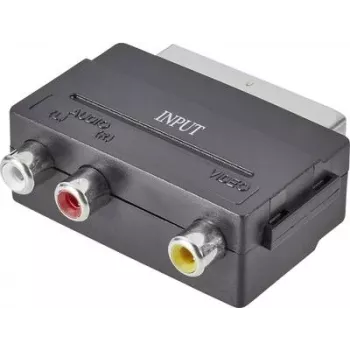 SpeaKa Professional RCA / SCART adapteris [3x RCA-lizdas - 1x SCART-kištukas] juodas (SP-7869904)