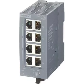 Nevaldomas pramoninis Ethernet jungiklis Siemens SCALANCE XB008, 8 Ethernet prievadai, 100 Mbps, modelis 6GK5008-0BA00-1AB2