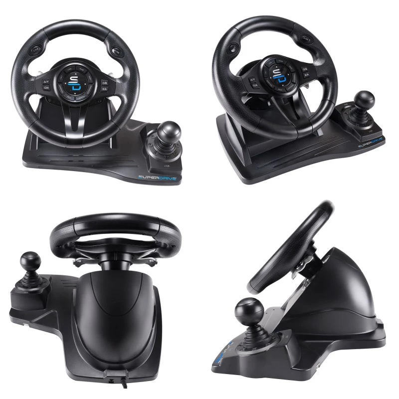 Subsonic SA5596-NG Gaming vairas su pedalais, juodas, USB, 270°