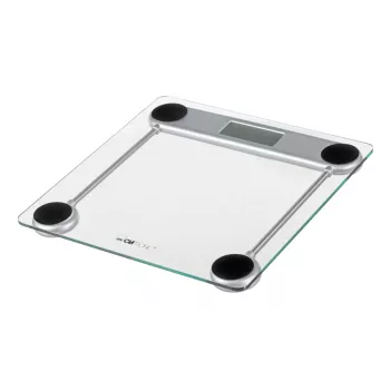 Svarstyklės elektroninės asmeninės CLATRONIC PW 3368 – 150 kg, tikslumas 100 g, stiklinė platforma