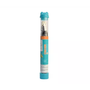 Micro USB laidas Devia Tube 5V 2.1A 1M juodas