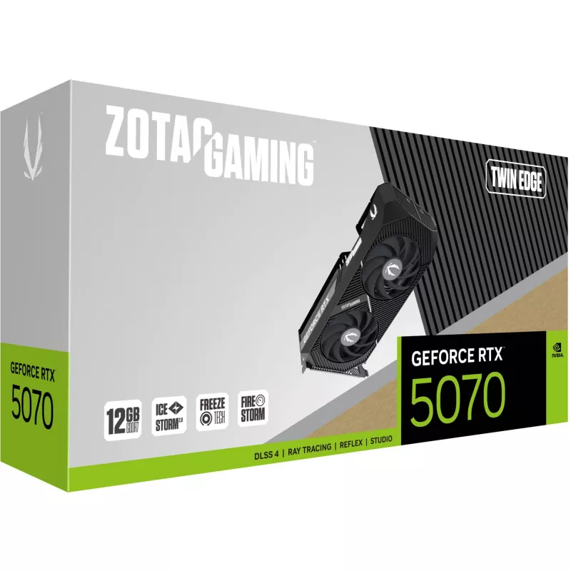 Vaizdo plokštė ZOTAC GAMING GeForce RTX 5070 Twin Edge 12GB GDDR7