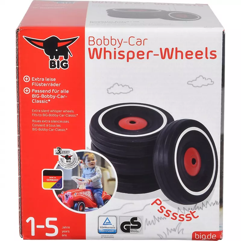 Vaikiškas automobilis Simba-Dickie BIG Bobby-Car Whisper Wheels, tylių ratų komplektas