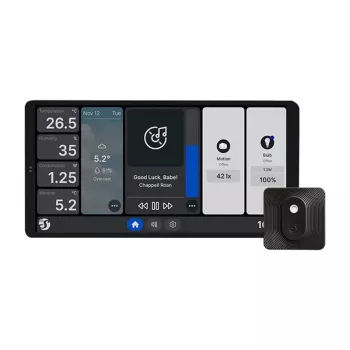 Sieninis valdymo skydelis Shelly Wall Display X2 WiFi/BLU juodas su H&T – Dvigubas valdymo pultas