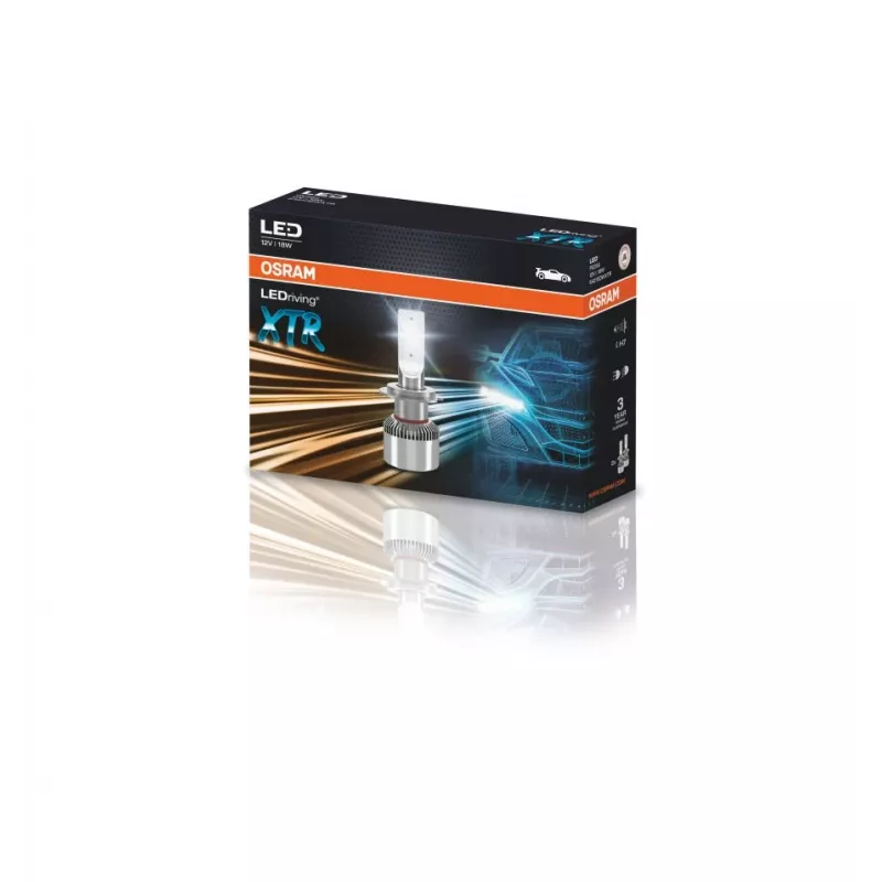 LED priekinių žibintų lemputės Ledvance LEDriving XTR H7 64210DWXTR, pora (2 vnt.)