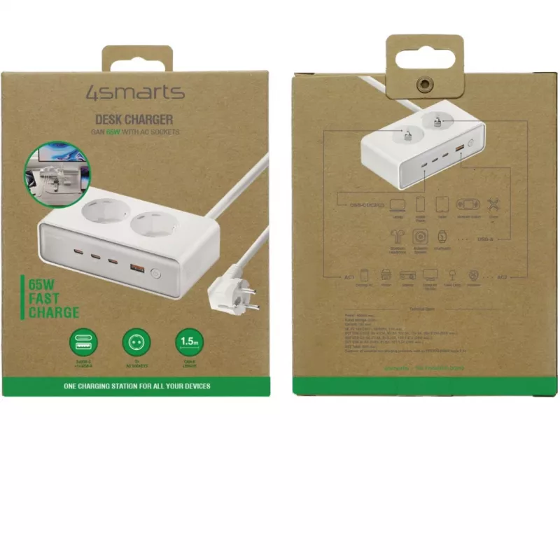 Įkroviklis 4smarts 540065 Universalus AC greitas įkrovimas 4 prievadai