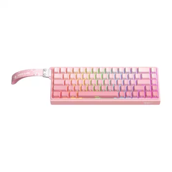 Laidinė žaidimų klaviatūra Onikuma G69 – rožinė, USB-C, 68 klavišų