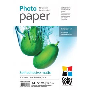 Lipni matinė foto popieriaus plėvelė ColorWay PMS1208050A4 120 g/m² A4