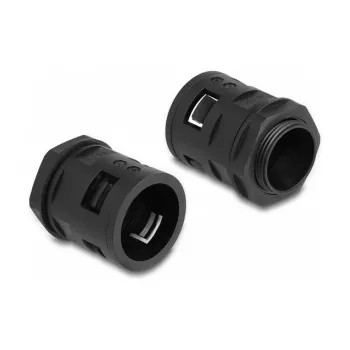 Kabelių apsauginis gofravamzdis DeLOCK 60466 Juoda 28,5 mm 2 m