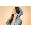 Ausinės Vention NBBB0 SoundMate S11 – belaidės Bluetooth 5.3 ausinės su kabliuku, įkrovimo dėklas 400 mAh, iki 20 h, juodos