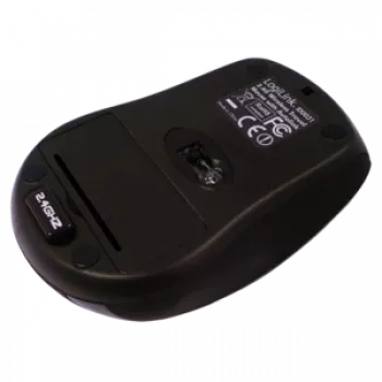 LogiLink Maus optisch Funk 2,4 GHz Mini - Maus - optisch - 3 Taste(n) - drahtlos - 2,4 GHz - kabelloser Empfänger (USB) - Schwarz (ID0031)
