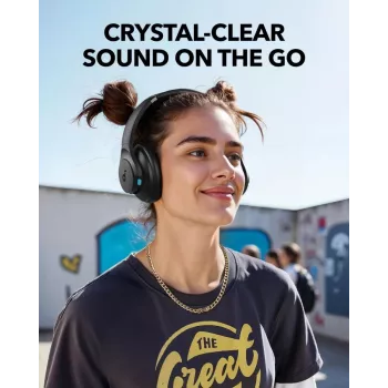 Ausinės ant ausų Anker Soundcore Q11i, Bluetooth 5.0, iki 20 h baterija, įmontuotas mikrofonas, tamsiai pilka
