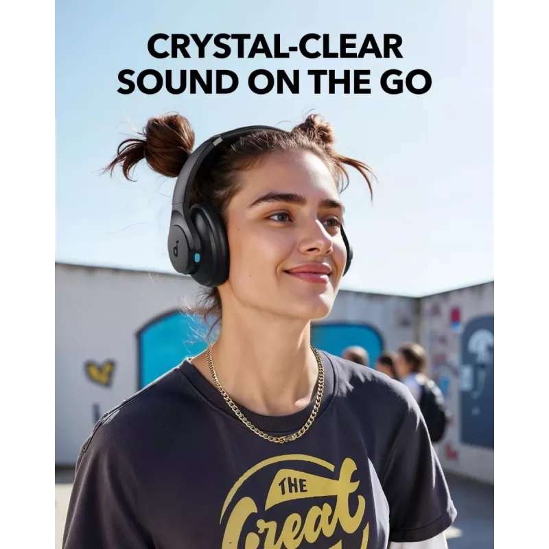 Ausinės ant ausų Anker Soundcore Q11i, Bluetooth 5.0, iki 20 h baterija, įmontuotas mikrofonas, tamsiai pilka