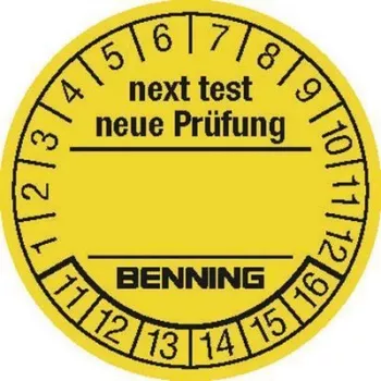 Benning apžiūros etiketės 300 vnt. įrenginių testeriui 756212 (Ø) 30 mm Kita apžiūra (756212)