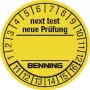 Benning apžiūros etiketės 300 vnt. įrenginių testeriui 756212 (Ø) 30 mm Kita apžiūra (756212)