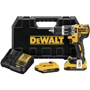 Akumuliatorinis gręžtuvas-suktuvas su smūgiu DeWalt DCD796D2-QW 18V Li-Ion, 2x2Ah, be raktelio 13 mm griebtuvas, 1,6 kg