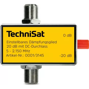 Attenuatorius TechniSat 0001/3145 sidabrinis 20 dB 75 Ω