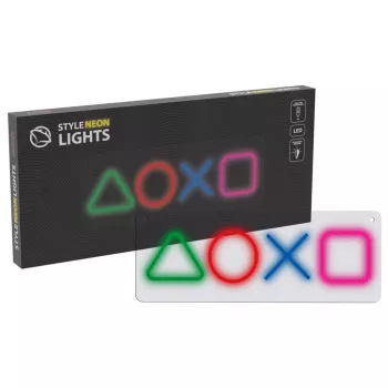 Neoninis LED skydelis žaidimų įrangai MANTA SNL111MT – dekoratyviniai šviesos simboliai