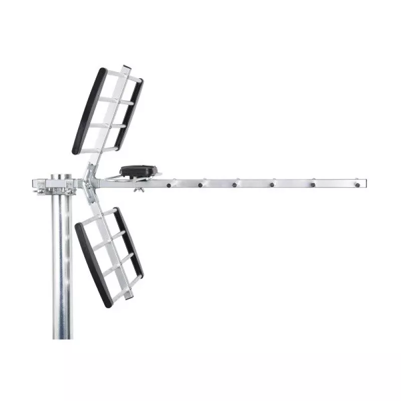 Kryptinė antena LIBOX LB1600 16 elementų pasyvi DVB-T, UHF 470–790 MHz, VHF 174–230 MHz, 18 dB stiprinimas, LTE filtras