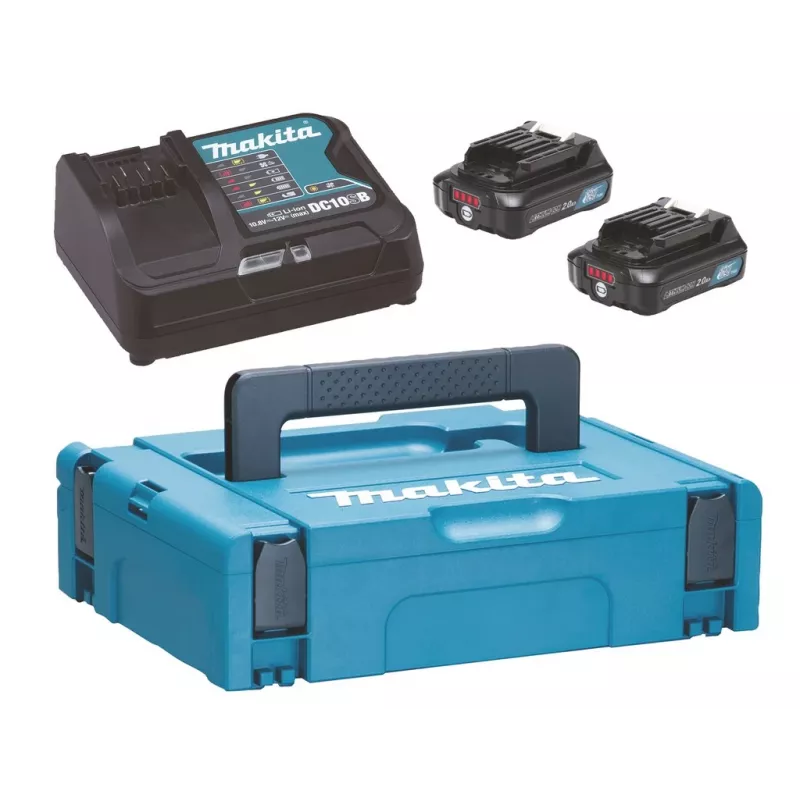 MAKITA maitinimo rinkinys 12V 2x2,0Ah (BL1021Bx2+DC10SB) MAKPAC