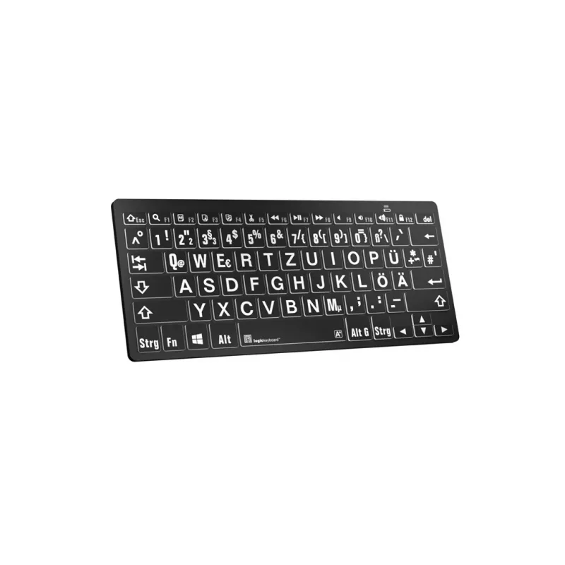 Logickeyboard Universal Bluetooth klaviatūra LKB-LPWB-BTPC-DE QWERTZ vokiška juoda