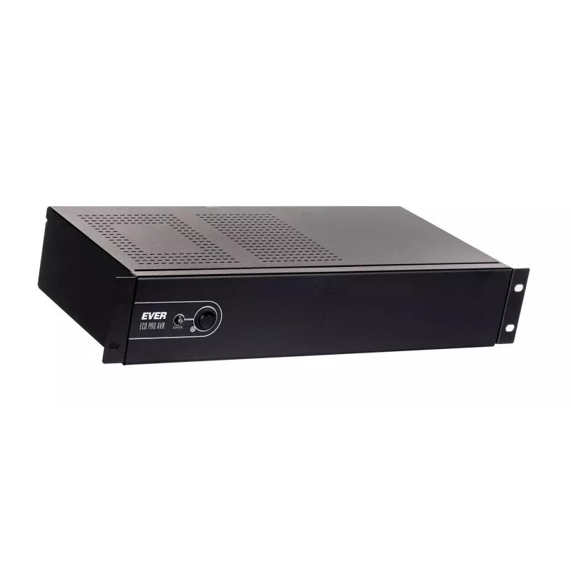 Nepertraukiamo maitinimo šaltinis (UPS) EVER ECO Pro 1200 AVR CDS, 1.2 kVA (650 W), 2U, 3× C13, USB-B, AVR, VRLA 12 V 5 Ah ×2