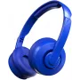 Skullcandy Cassette belaidės ausinės ant ausų, mėlynos