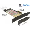 DeLOCK 89630 Vidinė PCIe sąsajos plokštė su dviem M.2 lizdais (SATA ir PCIe)