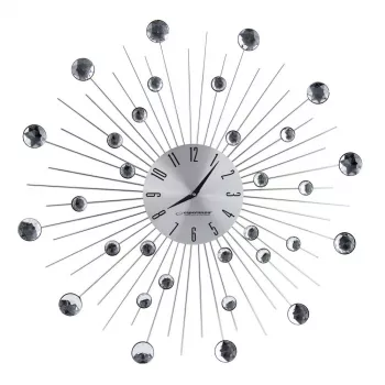 Sieninis laikrodis ESPERANZA EHC002 – mechaninis, apvalus, 50 cm skersmens, aliuminio rėmas, stiklinis dangtelis, nerūdijančio plieno apdaila