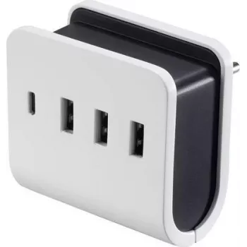 VOLTCRAFT VC-11374055 USB-C įkroviklio lizdas su 4 USB prievadais, 4.8 A