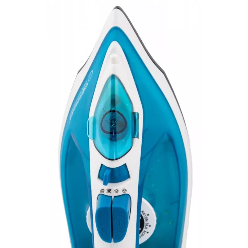 Garintuvas ESPERANZA EHI002 — 2200 W, keraminis padas, vertikalus garas, 0,815 kg, baltas/mėlynas