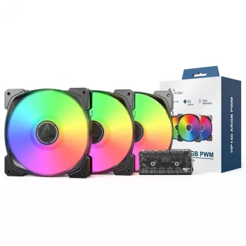 Korpuso ventiliatorius Montech HP140 ARGB PWM 140 mm (3 vnt. pakuotė)
