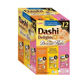 Šlapias kačių ėdalas INABA Dashi Delights Delicate flakes Chicken mix, 12 x 40 g