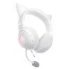 Ausinės „Razer Kraken Kitty V2“ laidinės USB Type-A baltos – uždedamos, lankeliu, 20–20000 Hz, 2 m kabelis