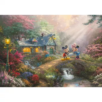 Thomas Kinkade Studios: Mickey & Minnie in the Nostalgia Metal Tin, Dėlionė 500 dalių